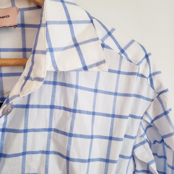 Natasha Zinko Blouse Check Print Corset Wrap Blouse - Picture 9 of 15